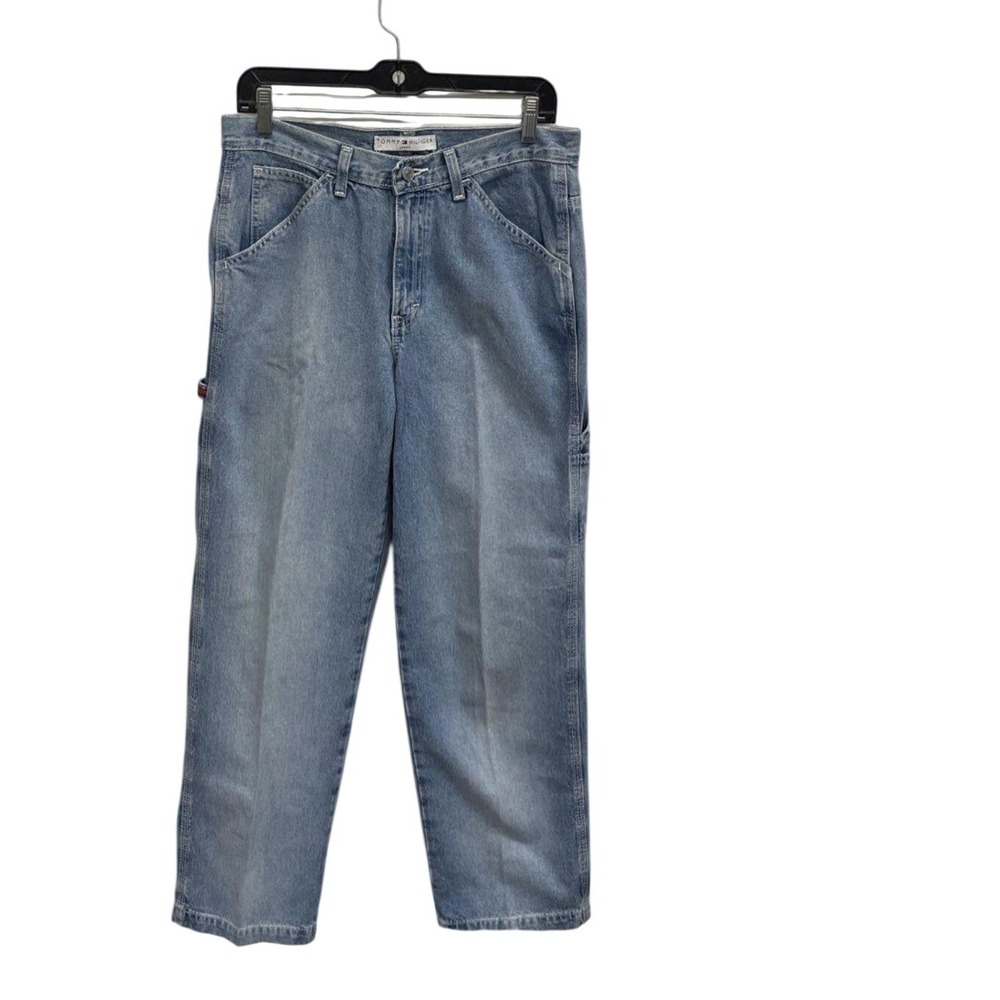 Vintage Tommy Hilfiger Carpenter Blue Jeans Size 8 High Waisted 90s Utility